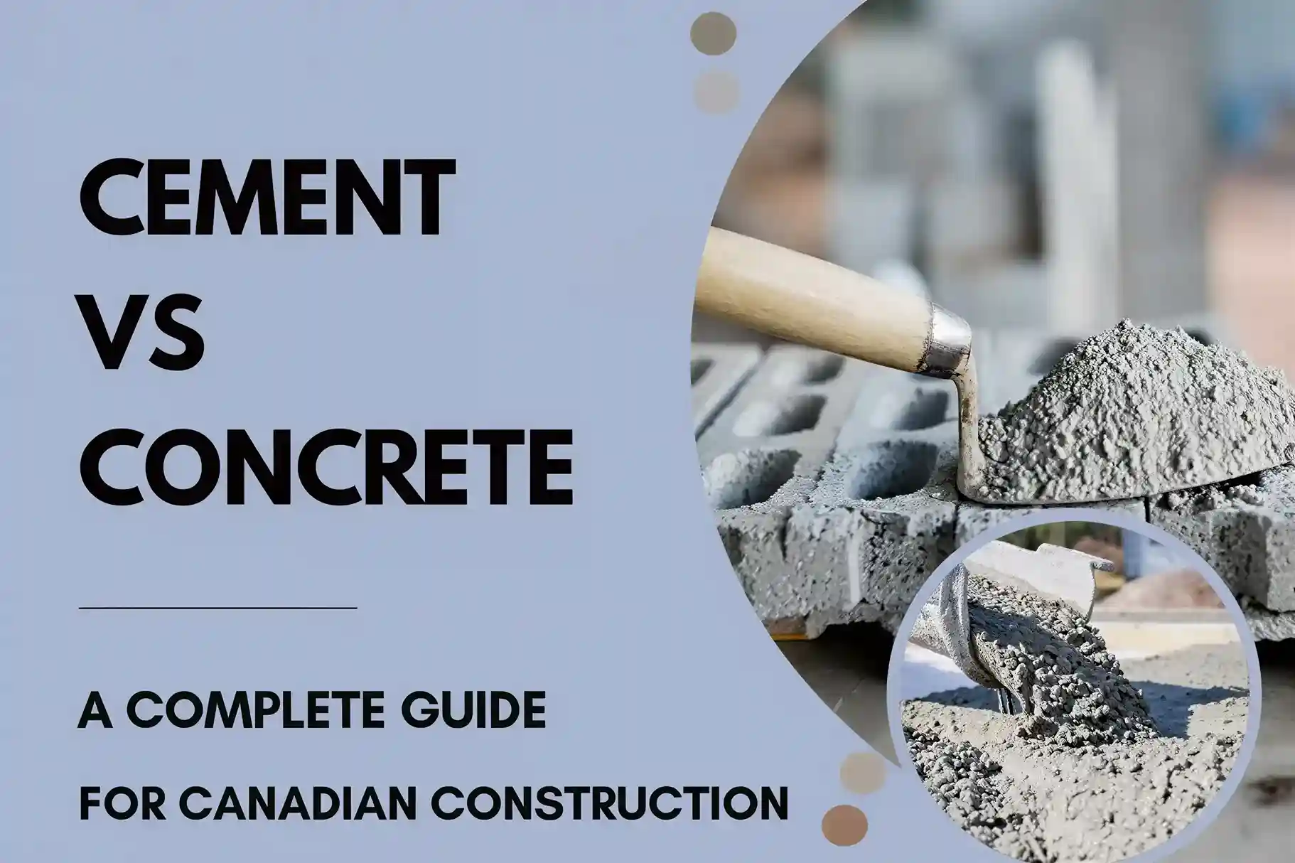 difference between cement and concrete guide Canada construction